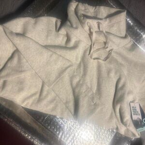 DSG Light Beige Cropped Hoodie